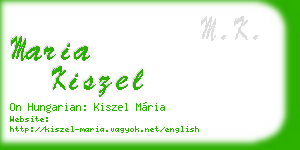 maria kiszel business card