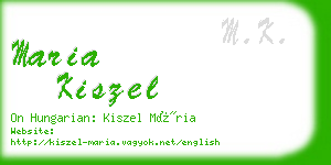 maria kiszel business card